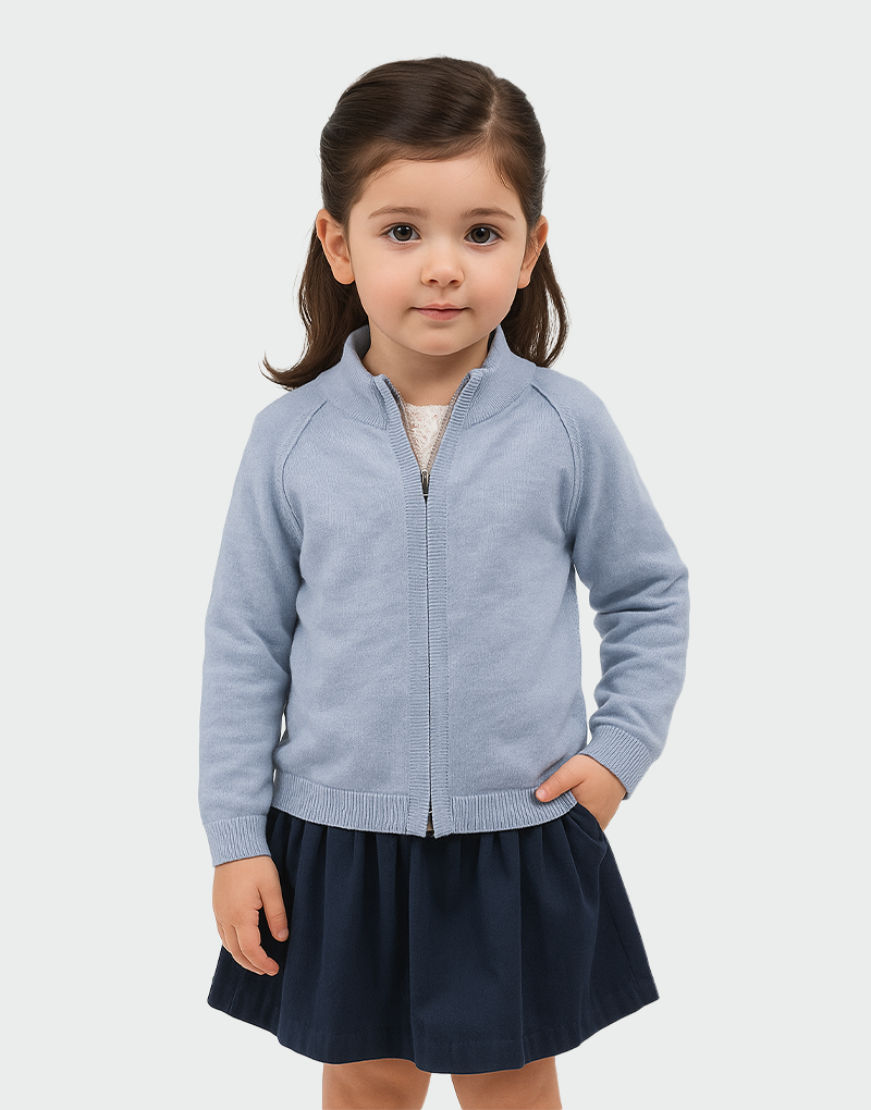 Kids Zipper Cardigan