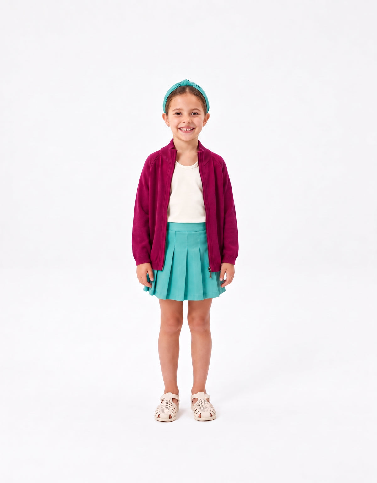 Kids Zipper Cardigan