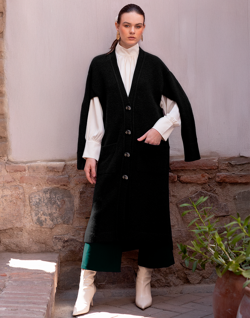 Marina Cardigan de Lujo en Alpaca y Lana Merino – Elegancia