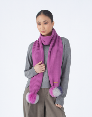 Pompom Color Scarf