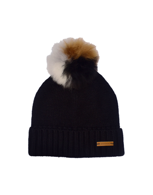 Rib Hat with Pompom