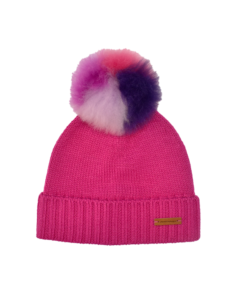 Rib Hat with Pompom